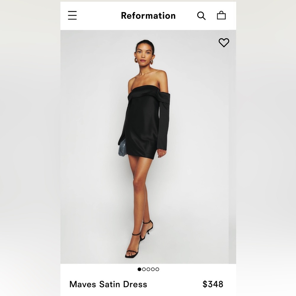 Reformation Maves Satin Dress
